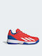 Courtflash Kids Sports Shoes Tennis with Laces Bright Red / Cloud White / Bright Royal