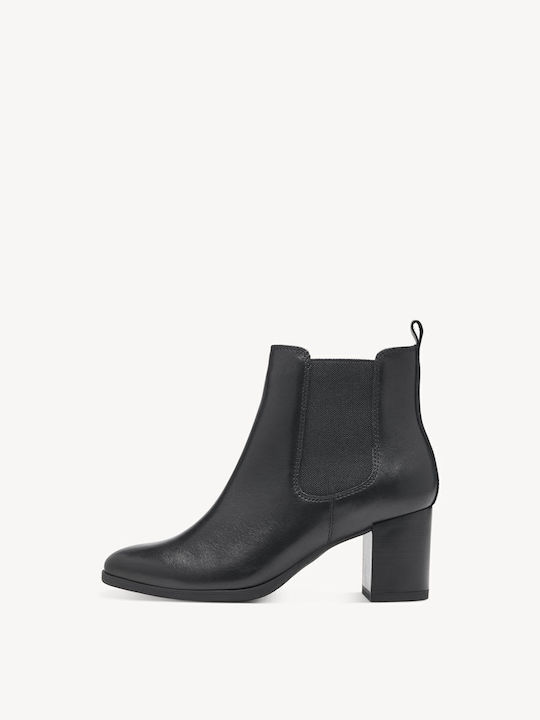 Tamaris Women's Leather Medium Heel Chelsea Boots Black