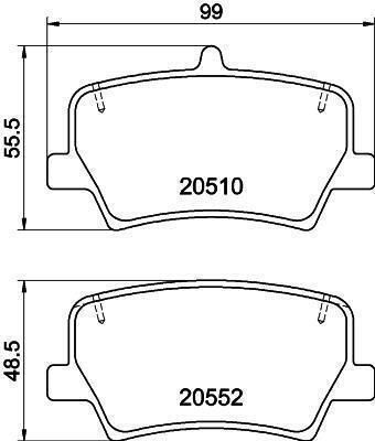 Hella Σετ Τακάκια για Volvo XC40