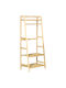 HomCom Cuier de podea din Lemn Maro 70x42x164cm