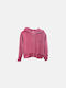 Joyce Girls Hooded Sweatshirt with Zipper Pink