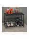 Dalia Wooden Shoe Organizer with 2 Shelves Black 65x30x45cm