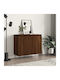 Sideboard Wood & Metal Brown Oak 40x35x70cm