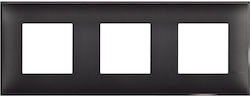 Bticino 3 Positionen in Schwarz Farbe R4802M3BG