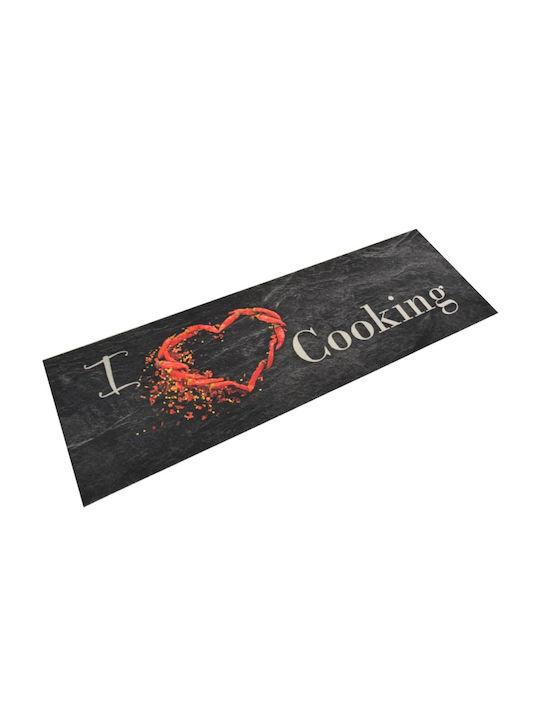 vidaXL Kitchen Mat Runner Black 60x180cm