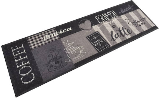 vidaXL Kitchen Mat Runner with Anti-slip Underlay Black 60x180εκ.