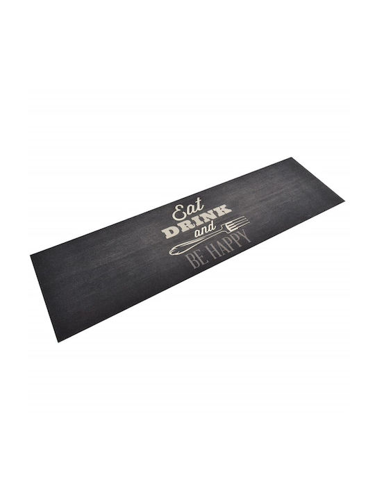 vidaXL Kitchen Anti-Slip Mat Runner Black 45x150cm