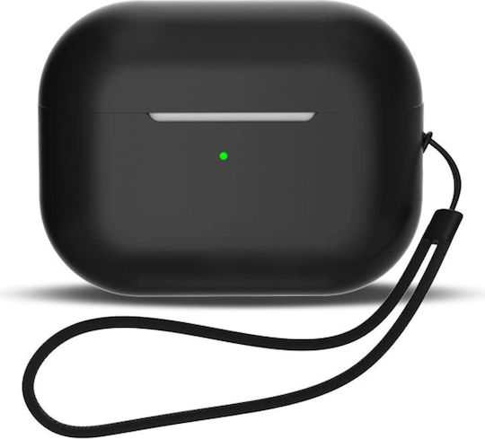 Hurtel Wrist Strap Lanyard Калъф с кука в Черен цвят за Apple AirPods 3