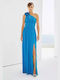Desiree Καλοκαιρινό Maxi Φόρεμα για Γάμο / Βάπτιση Μπλε