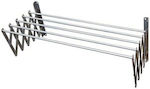 Aluminum Folding Wall Mounted Clothes Drying Rack with Hanging Length 5m