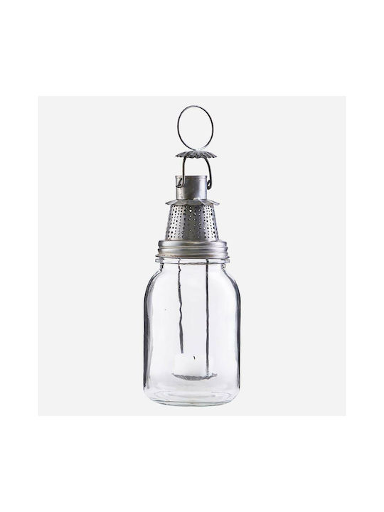 House Doctor Metallic Lantern Transparent 9x9x25cm