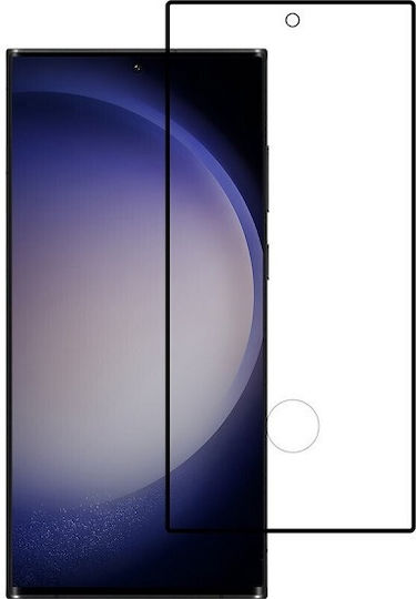 9H Пълно лепило Закалено стъкло за цялото лице Черен (Samsung Galaxy S23 Ultra)