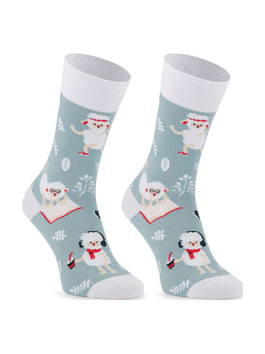Crazy Socks Femei Șosete Albastru deschis 1Pachet Crazy Socks Femei Șosete Albastru deschis 1Pachet