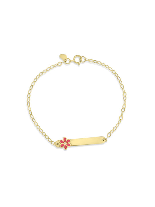 Kids Gold ID Bracelet 9K for Girl