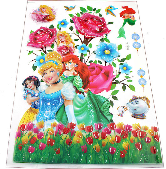 Kids Wall Sticker 3D Princesses 22cm