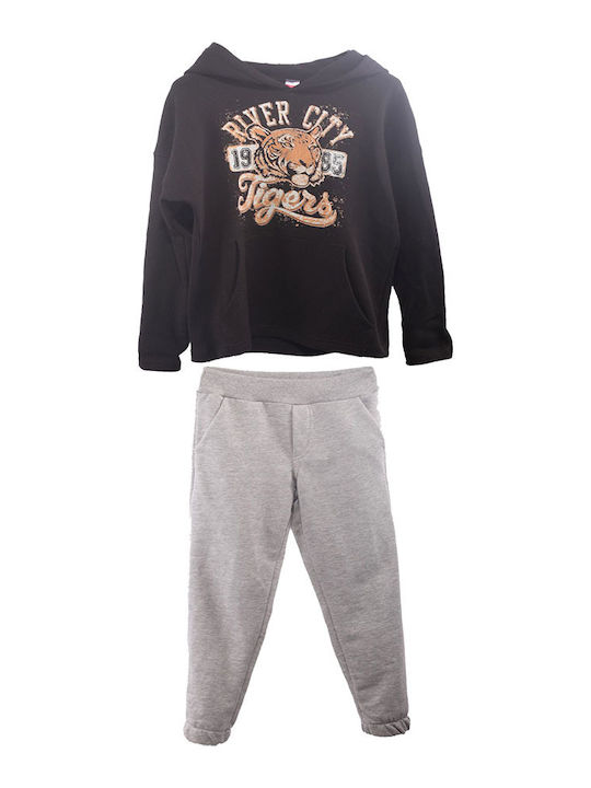 Joyce Kids Sweatpants Set Black 2pcs