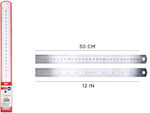 Madrid Papel Aluminum Ruler 30cm