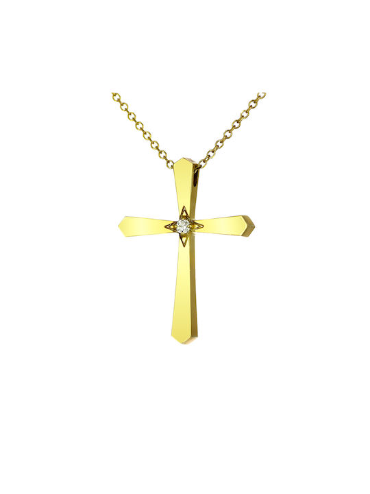 Damen Gold Kreuz 14K