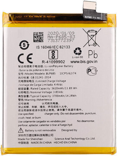 Compatible Replacement Battery 3700mAh for OnePlus 6T