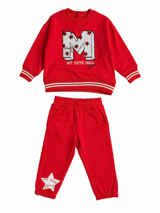 Sprint Kinder Sweatpants Set - Jogginganzug Rot 2Stück