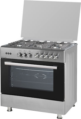 MultiHome MH-6199 GPL Κουζίνα Υγραερίου 102lt με Εστίες Υγραερίου Π90εκ. Inox