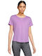 Nike Damen Sportlich T-shirt Dri-Fit Lila