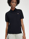 Women's Polo Blouse Short Sleeve Black