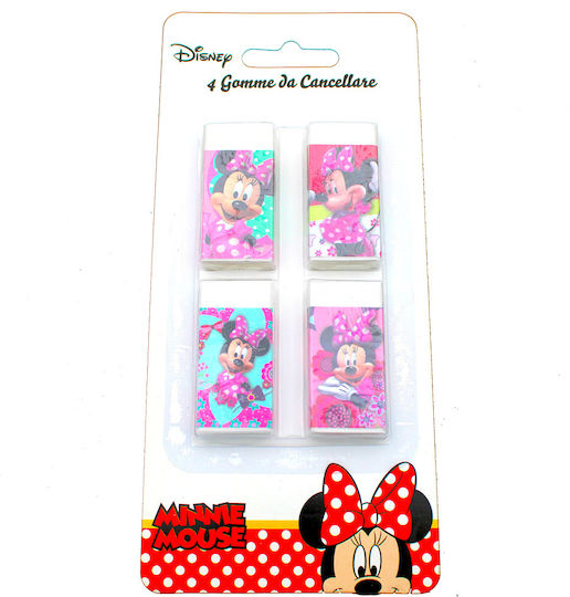 Gumă pentru Creion Minnie Mouse 4buc