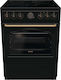 Gorenje GECS6B70CLB Aragaz 71lt cu Plite Ceramice L60cm. Black