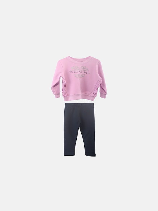 Joyce Kids Set with Leggings Winter 2pcs Lilac