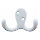 Import Hellas Metallic 2-Hook Kitchen Hanger with Screw White 9811