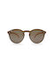 OJO Sunglasses Round Auga Ανδρικά Γυαλιά Ηλίου με Καφέ Κοκκάλινο Σκελετό και Καφέ Φακό 39OTR22300