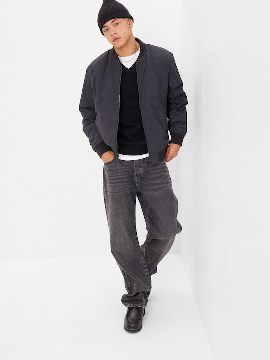 '90s Men's Jeans Pants with Loose Fit Black