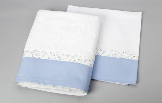 New Life Set Bătături De Botez Albe - Bleu 3 Buc