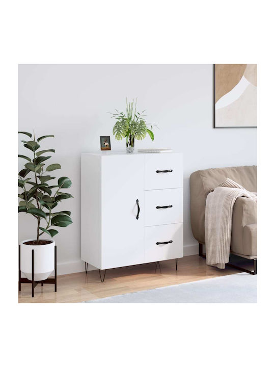 Wooden Buffet with Drawers White L69.5xW34xH90cm