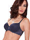 Balconette Navy Μπλε Σουτιέν με Μπανέλες