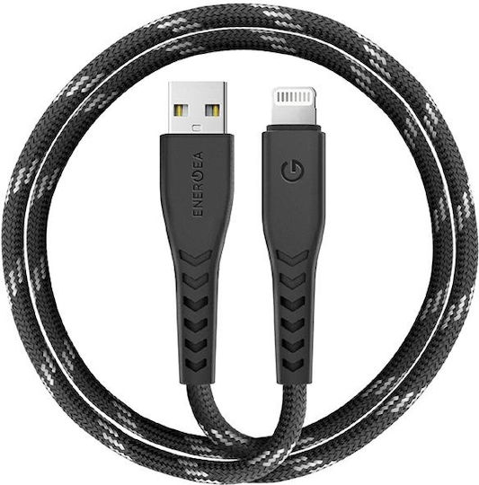 Energea C89 Braided USB-A to Lightning Cable Black 1.5m