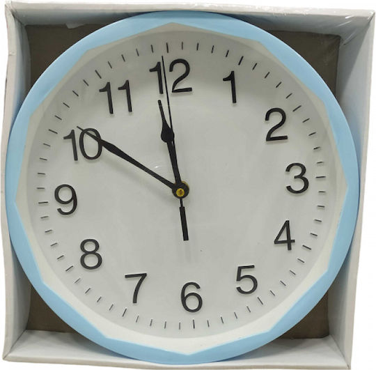 Wall Clock Plastic Blue Ø26cm