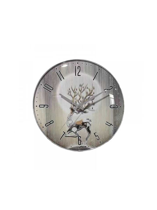 Wall Clock Plastic Gray