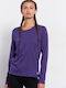 BodyTalk Women's Athletic Blouse Long Sleeve Purple