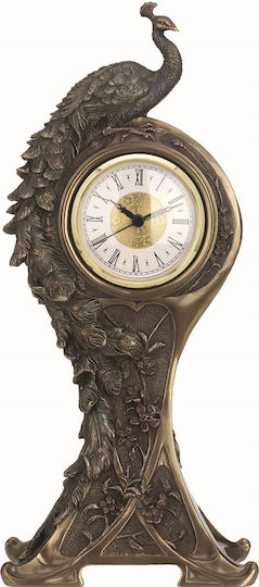Analog Metal Bronze Tabletop Clock