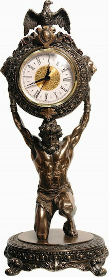 Analog Metal Bronze Tabletop Clock
