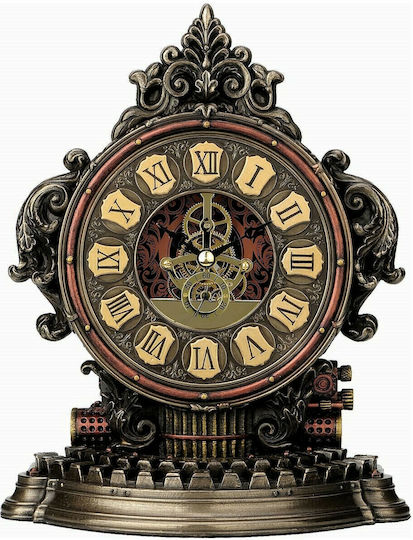 Analog Metal Bronze Tabletop Clock