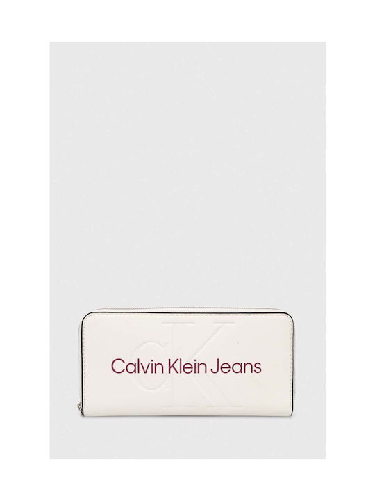 Calvin Klein Μεγάλο Γυναικείο Πορτοφόλι Λευκό