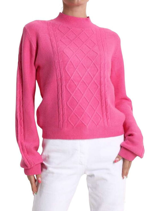 Remix Women's Long Sleeve Pullover Fuchsia