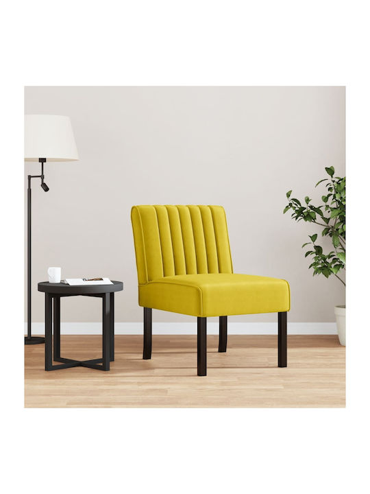 Sessel Samt Gelb 48x64x72cm