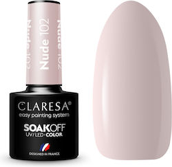 Claresa 102 Ημιμόνιμο Βερνίκι Νυχιών Nude 102 5ml