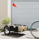 Vidaxl Bicycle Trailer Black Oxford Fabric Iron