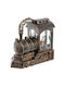 SP Souliotis Illuminated Christmas Figures Train Height 24.5cm with Music Santa Claus