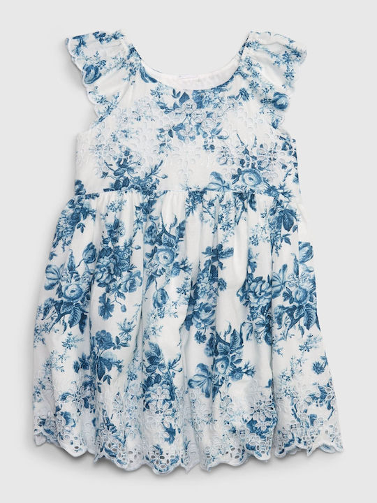 GAP Νηπιακό Παιδικό Φόρεμα Floral Γαλάζιο
